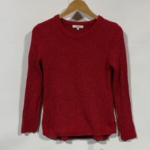Madewell Women's Red Crew Neck Sweater